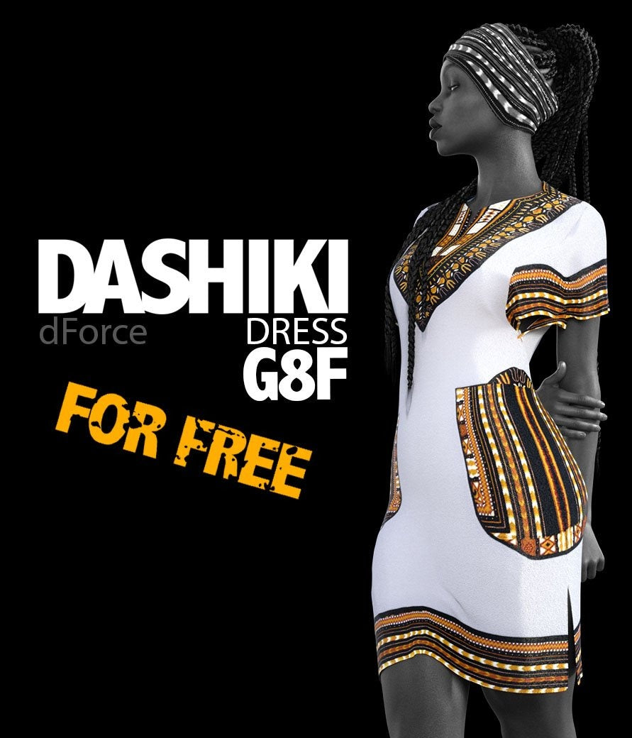 Dashiki Dress G8F_FREE - www.SdeBStore.com