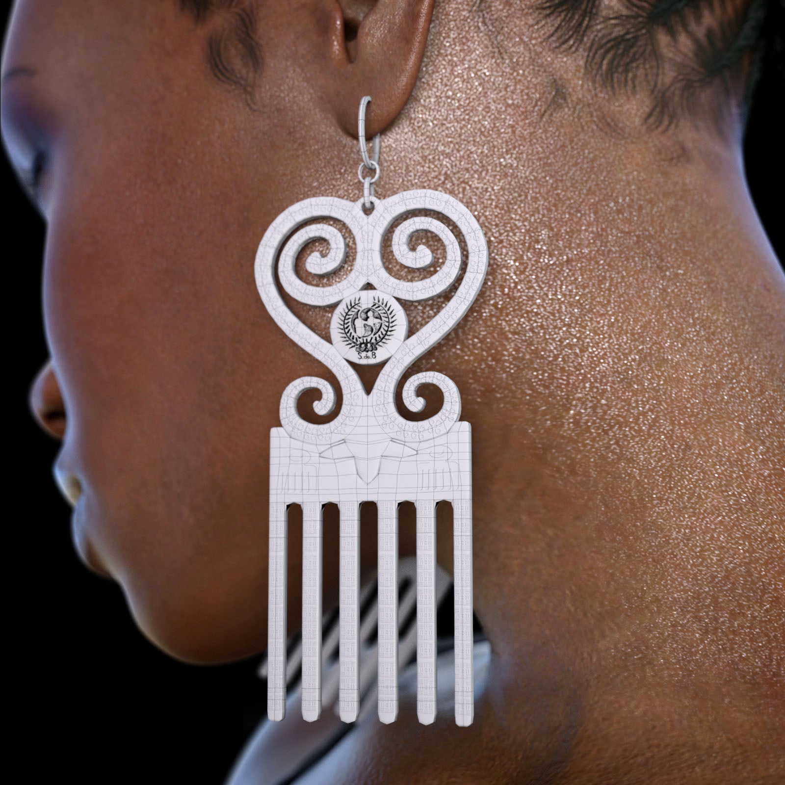 Afro Earrings G8F-FREE - Image 2