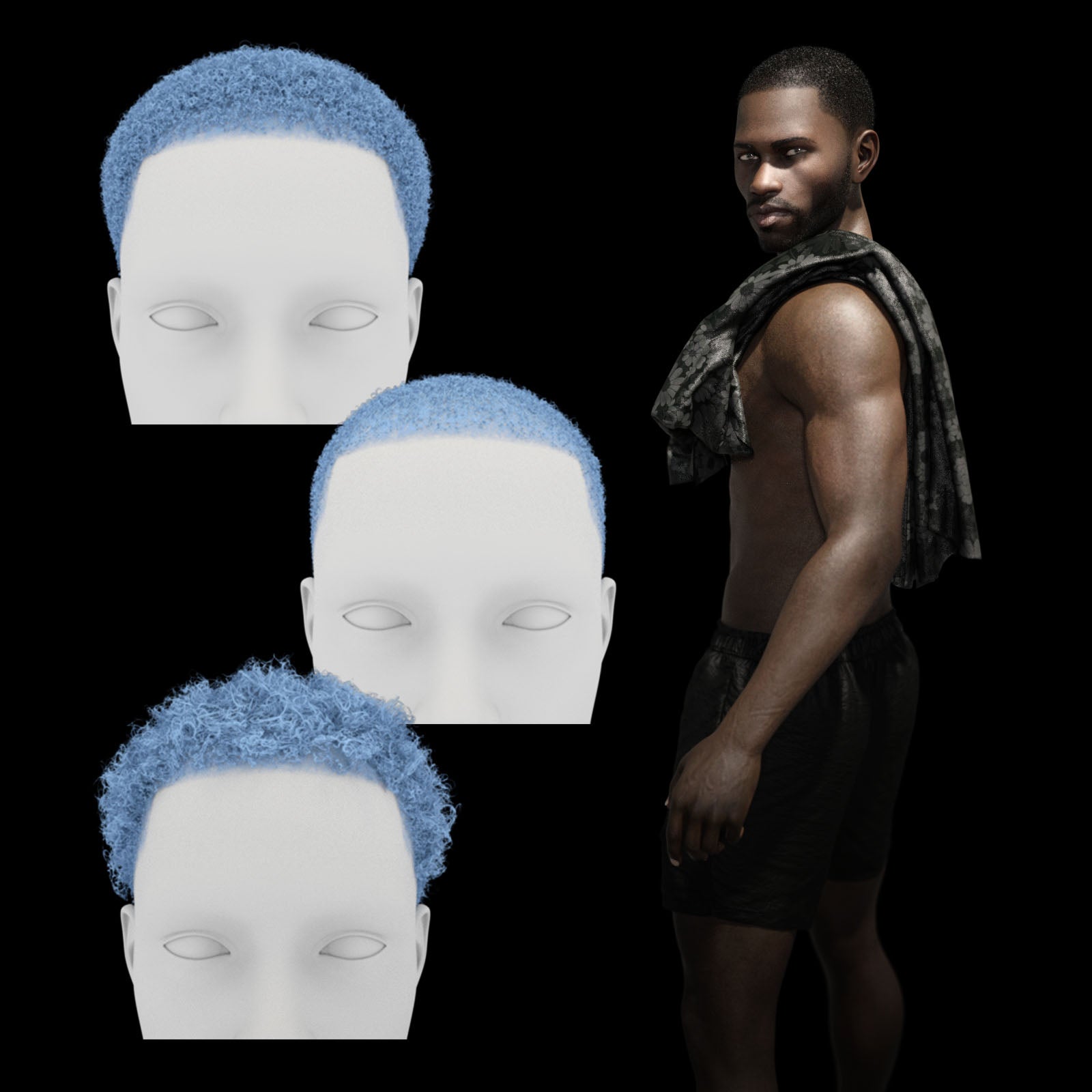 Short Hair & Beard G8M - Image 3
