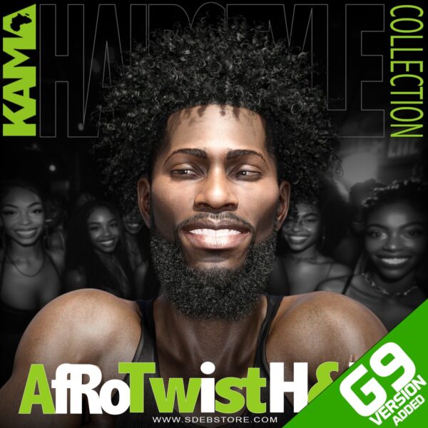 AfroTwist Hair & Beard G8M — G9 version added